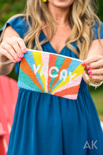 Vacay Beaded Midi Clutch